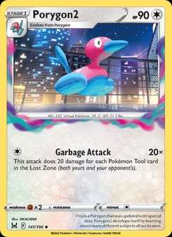 Porygon2 141/196 Uncommon – Lost Origin Pokémon card