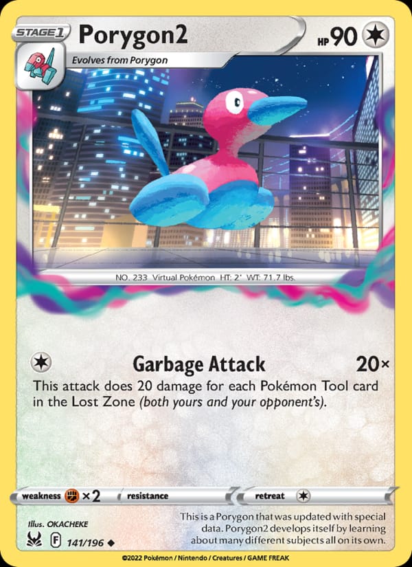 Porygon2 141/196 Lost Origin Pokémon card