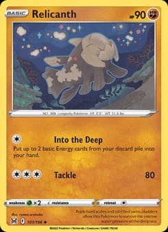 Relicanth 101/196 Uncommon – Lost Origin Pokémon card