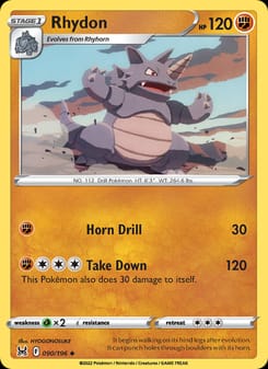 Rhydon 090/196 Uncommon – Lost Origin Pokémon card