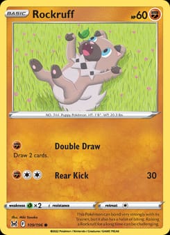 Rockruff 109/196 Common – Lost Origin Pokémon card