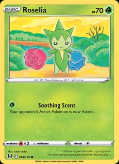 Roselia 014/196 Common – Lost Origin Pokémon card