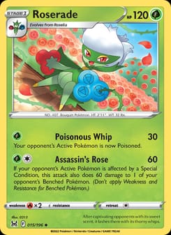 Roserade 015/196 Uncommon – Lost Origin Pokémon card