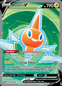 Rotom V 176/196 Ultra Rare – Lost Origin Pokémon card