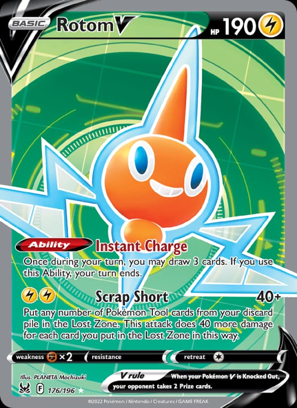 Rotom V 176/196 Lost Origin Pokémon card