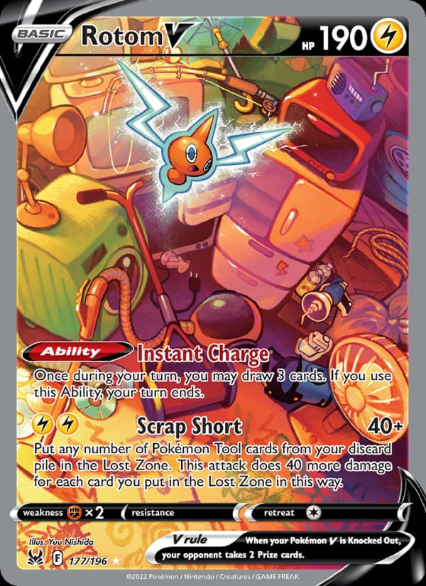 Rotom V 177/196 Lost Origin Pokémon card
