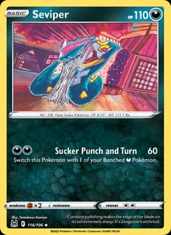 Seviper 116/196 Uncommon – Lost Origin Pokémon card