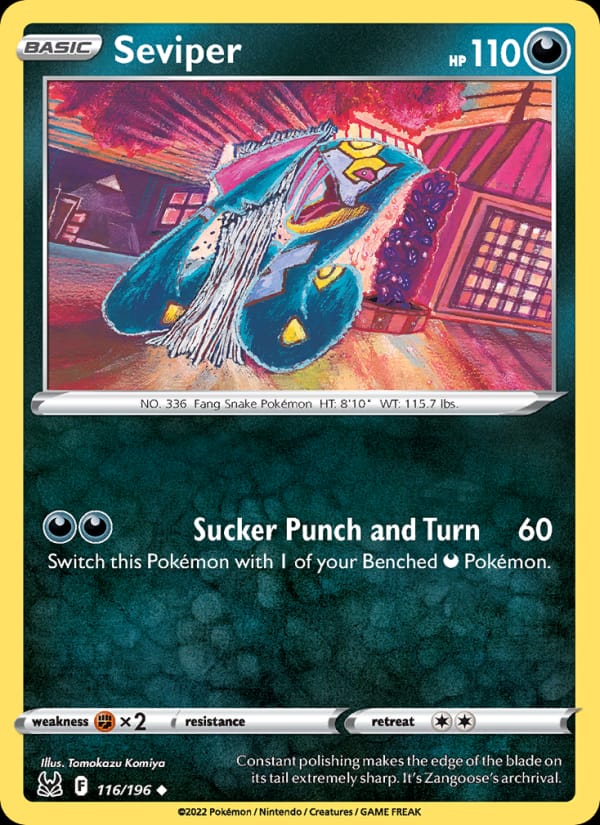 Seviper 116/196 Lost Origin Pokémon card