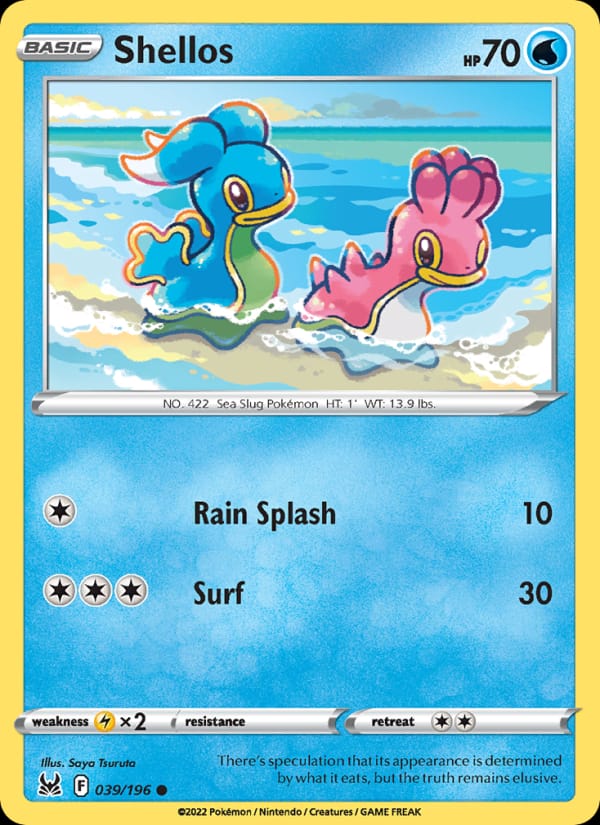 Shellos 039/196 Lost Origin Pokémon card