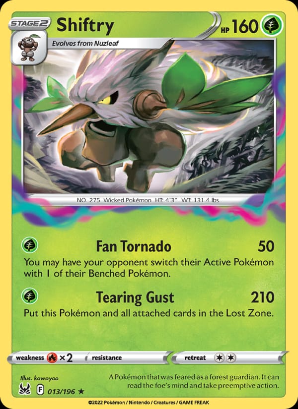 Shiftry 013/196 Lost Origin Pokémon card