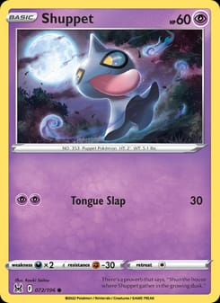 Shuppet 072/196 Common – Lost Origin Pokémon card