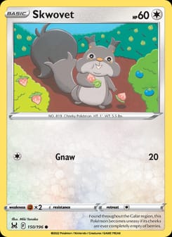 Skwovet 150/196 Common – Lost Origin Pokémon card