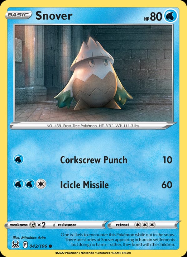 Snover 042/196 Lost Origin Pokémon card