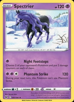 Spectrier 081/196 Holo Rare – Lost Origin Pokémon card