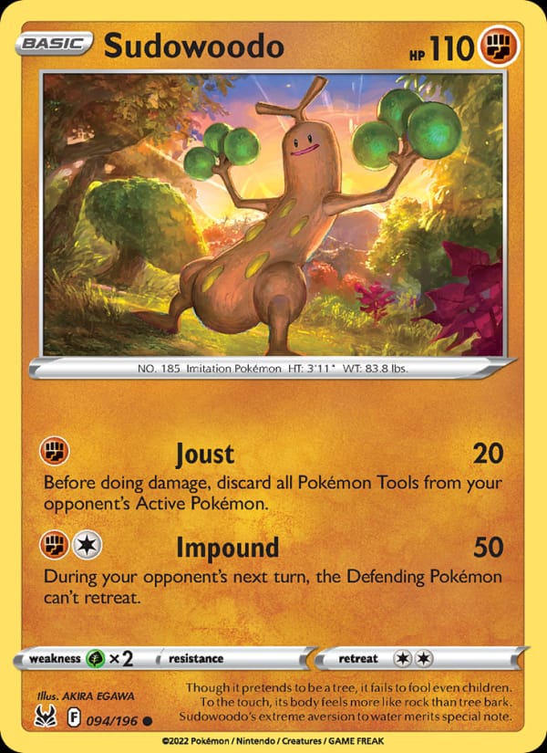 Sudowoodo 094/196 Lost Origin Pokémon card