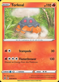 Torkoal 023/196 Uncommon – Lost Origin Pokémon card