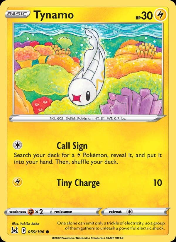 Tynamo 059/196 Lost Origin Pokémon card