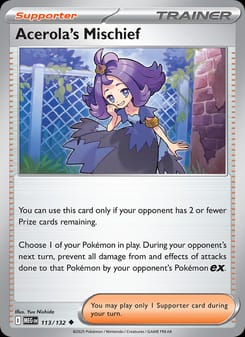 Acerola's Mischief 113/132 Uncommon – Mega Evolution Pokémon card