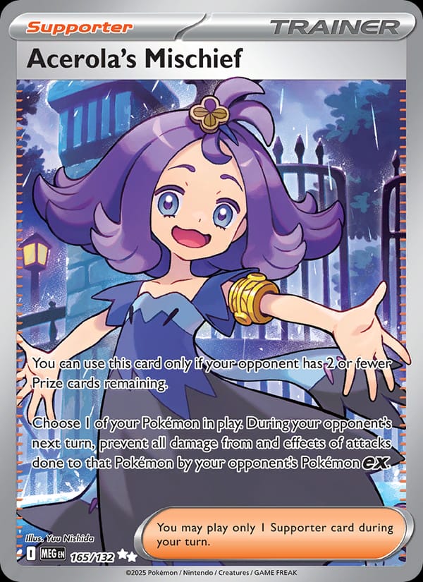Acerola's Mischief 165/132 Mega Evolution Pokémon card
