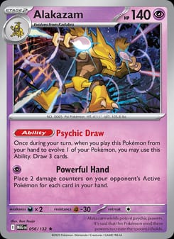 Alakazam 056/132 Rare – Mega Evolution Pokémon card