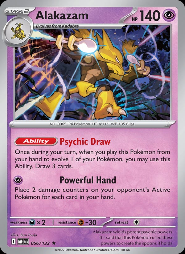 Alakazam 056/132 Mega Evolution Pokémon card