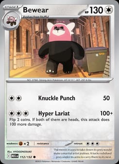Bewear 112/132 Common – Mega Evolution Pokémon card