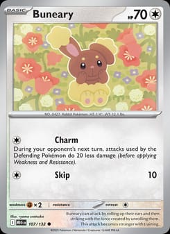 Buneary 107/132 Common – Mega Evolution Pokémon card