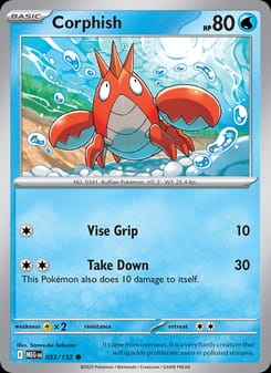 Corphish 033/132 Common – Mega Evolution Pokémon card