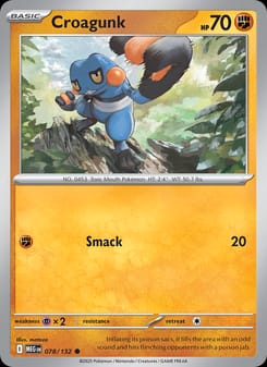 Croagunk 078/132 Common – Mega Evolution Pokémon card