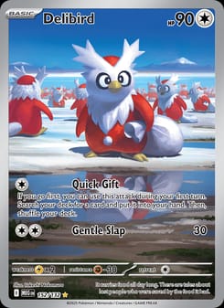 Delibird 152/132 Illustration Rare – Mega Evolution Pokémon card