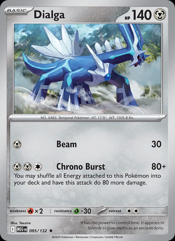 Dialga 095/132 Mega Evolution Pokémon card