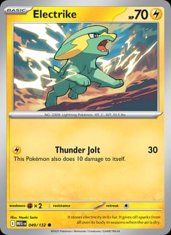 Electrike 049/132 Common – Mega Evolution Pokémon card