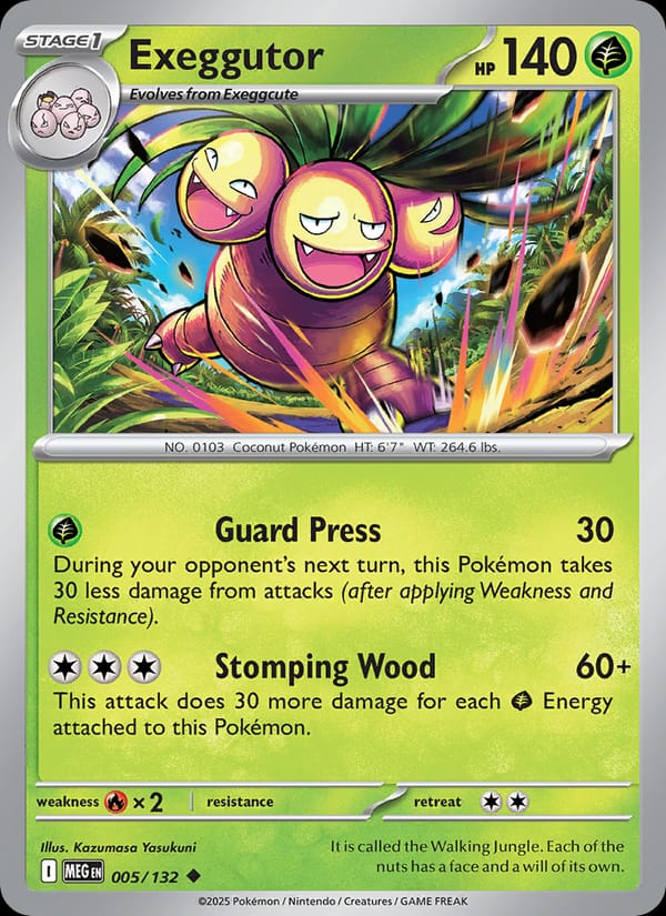 Exeggutor 005/132 Mega Evolution Pokémon card