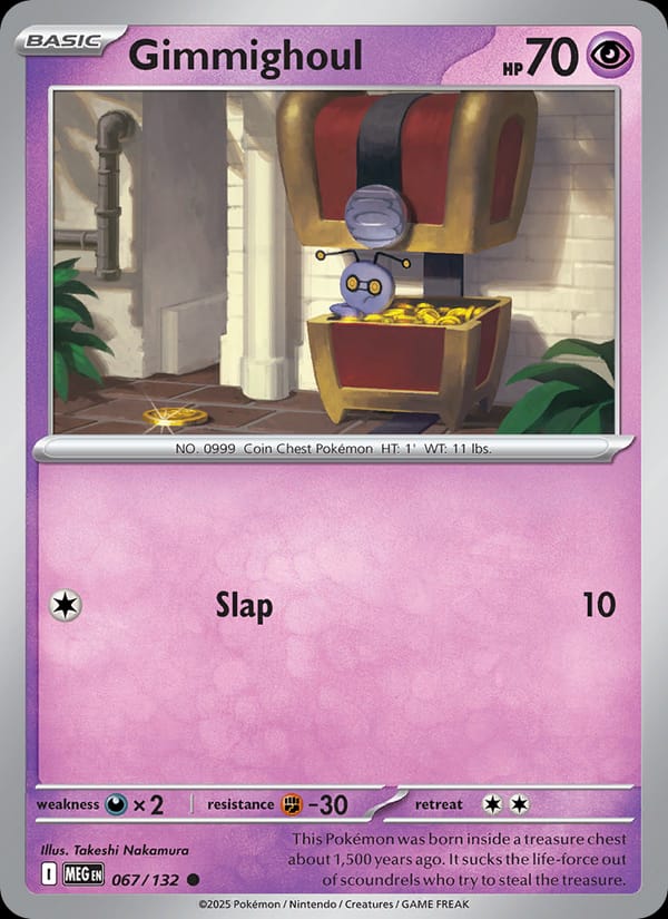 Gimmighoul 067/132 Mega Evolution Pokémon card