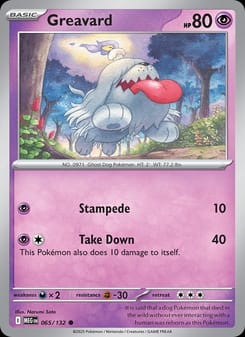 Greavard 065/132 Common – Mega Evolution Pokémon card