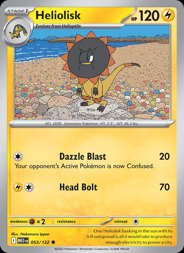 Heliolisk 053/132 Mega Evolution Pokémon card