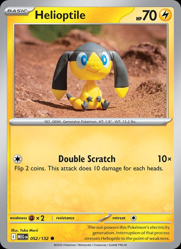 Helioptile 052/132 Mega Evolution Pokémon card