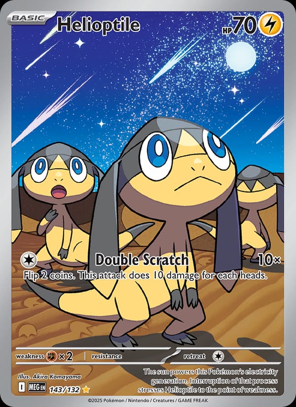 Helioptile 143/132 Mega Evolution Pokémon card