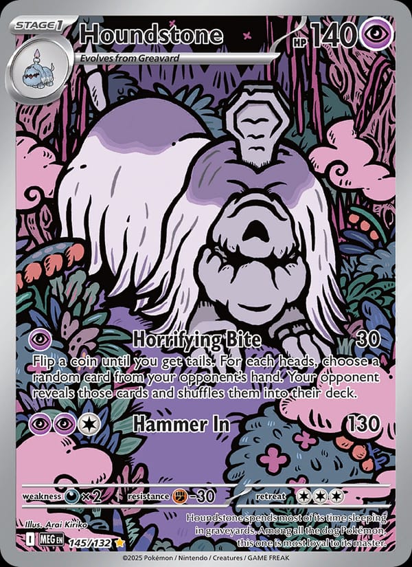 Houndstone 145/132 Mega Evolution Pokémon card