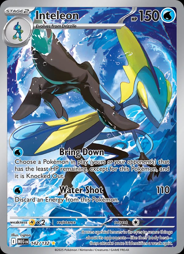 Inteleon 142/132 Mega Evolution Pokémon card