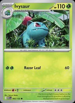 Ivysaur 002/132 Common – Mega Evolution Pokémon card