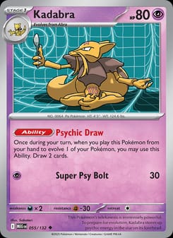 Kadabra 055/132 Uncommon – Mega Evolution Pokémon card