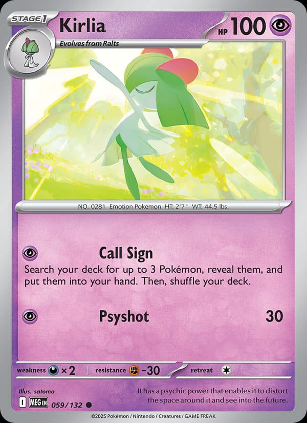 Kirlia 059/132 Mega Evolution Pokémon card