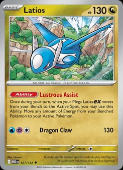 Latios 101/132 Uncommon – Mega Evolution Pokémon card