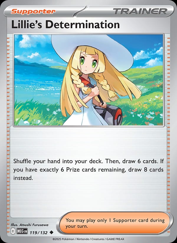 Lillie's Determination 119/132 Mega Evolution Pokémon card