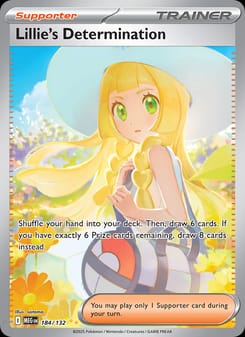 Lillie's Determination 184/132 Special Illustration Rare – Mega Evolution Pokémon card