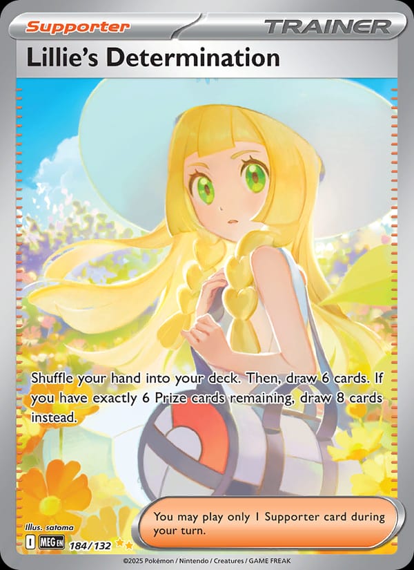 Lillie's Determination 184/132 Mega Evolution Pokémon card