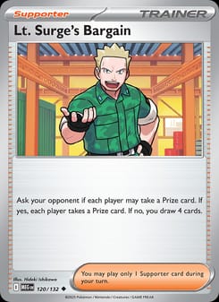 Lt. Surge's Bargain 120/132 Uncommon – Mega Evolution Pokémon card