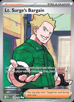 Lt. Surge's Bargain 170/132 Ultra Rare – Mega Evolution Pokémon card