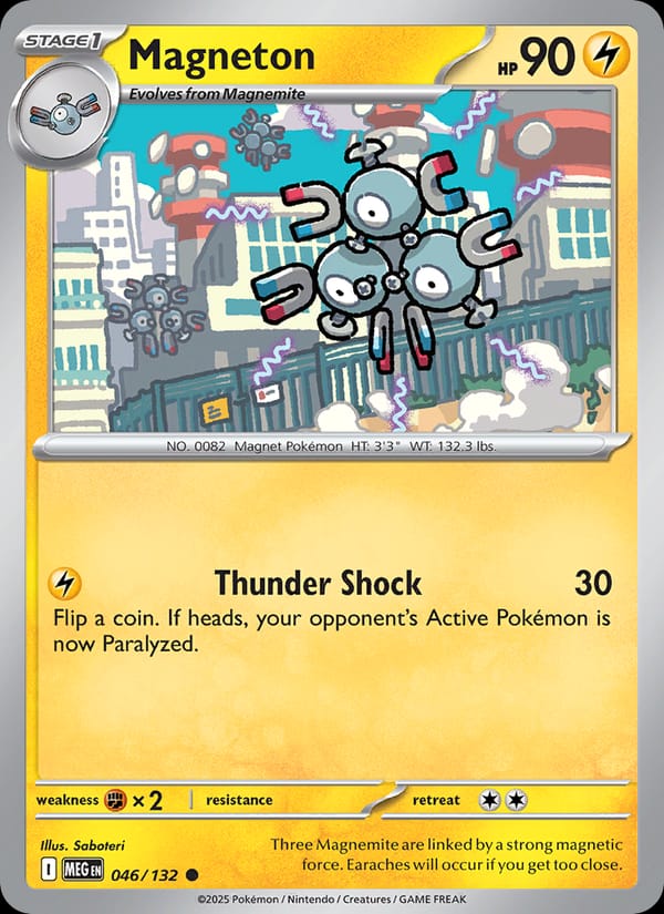 Magneton 046/132 Mega Evolution Pokémon card